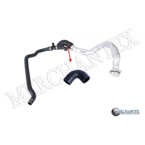 (11537584630) BMW COOLING HOSE EXCLUDING METAL PIPE HOSE SHOWN WITH ARROW