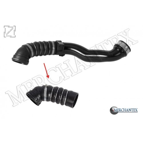 (11618506079 11617810307 11617796292) TURBO HOSE EXCLUDING PLASTIC PIPE HOSE SHOWN WITH ARROW BMW