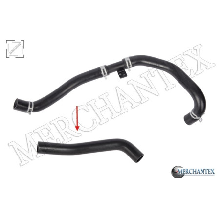 (25412D3500 25410D7600) RADIATOR LOWER HOSE EXCLUDING PLASTIC PIPE HOSE SHOWN WITH ARROW HYUNDAI KIA