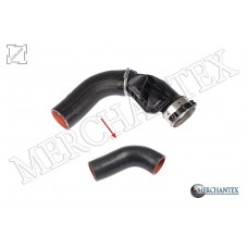 (32325480 31439498) TURBO HOSE EXCLUDING PLASTIC PIPE HOSE SHOWN WITH ARROW VOLVO