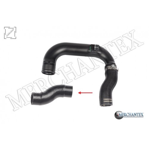 (51878738 51867256) TURBO HOSE EXCLUDING PLASTIC PIPE HOSE SHOWN WITH ARROW FIAT