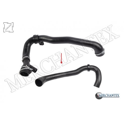 (9G916K863CB 1715459 9G916K863DA 1751018) TURBO HOSE EXCLUDING PLASTIC PIPE BIG HOSE SHOWN WITH ARROW FORD