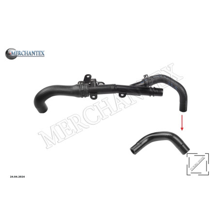 (140758727R 6222000082 1405300Q0K 4423111 GM 95517925 6000616829) FIAT MITSUBISHI NISSAN OPEL RENAULT MERCEDES BENZ EGR HOSE EXCLUDING PLASTIC PIPE HOSE SHOWN WITH ARROW