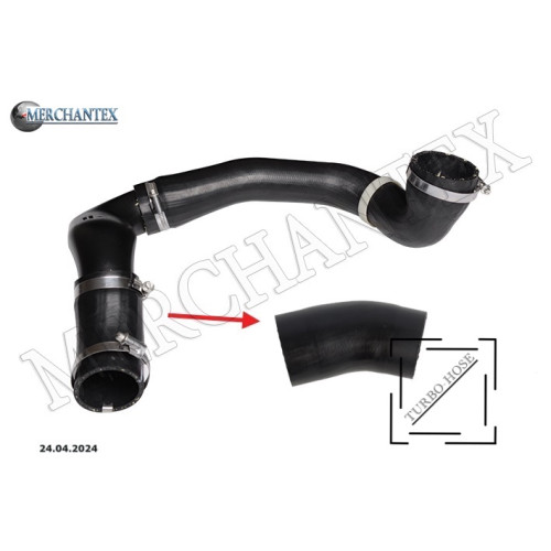 (LR002589 6G926K863BD LR066429 6G926K863BE) LAND-ROVER TURBO HOSE EXCLUDING PLASTIC PIPE SMALL HOSE SHOWN WITH ARROW