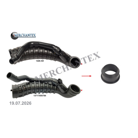 (13717555784 1440.A9) MINI PEUGEOT AIR FILTER HOSE GASKET (13717555784 1440.A9) MINI PEUGEOT AIR FILTER HOSE GASKET