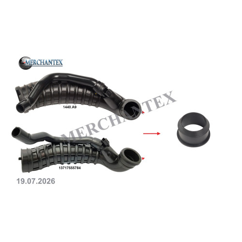 (13717555784 1440.A9) MINI PEUGEOT AIR FILTER HOSE GASKET (13717555784 1440.A9) MINI PEUGEOT AIR FILTER HOSE GASKET